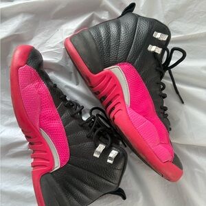 Jordan Black and Pink High-Top Sneakers